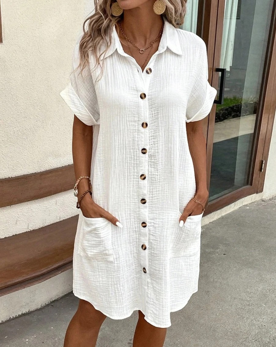 Sienna | Casual Button Shirt Dress