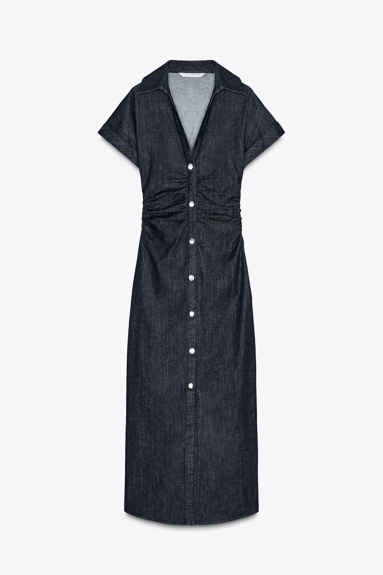 DENIM MIDI DRESS