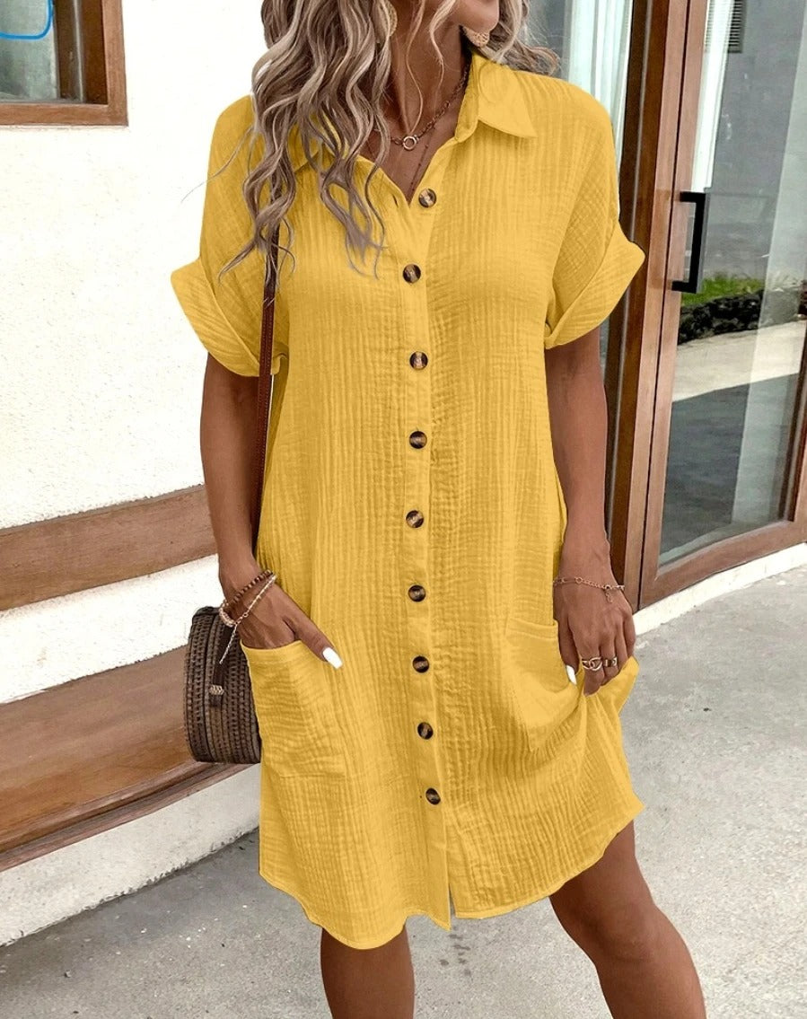 Sienna | Casual Button Shirt Dress
